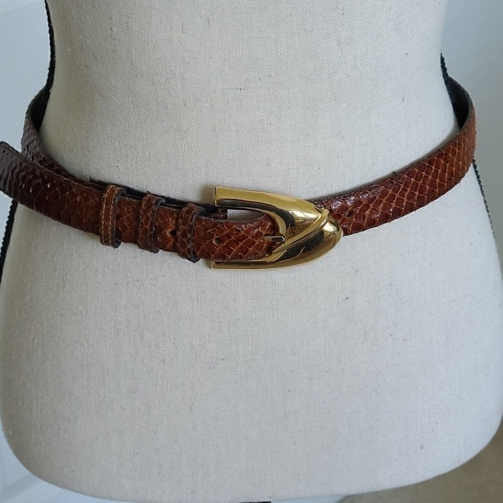 Apple Accessories of NY Vintage Genuine Snakeskin Belt Medium